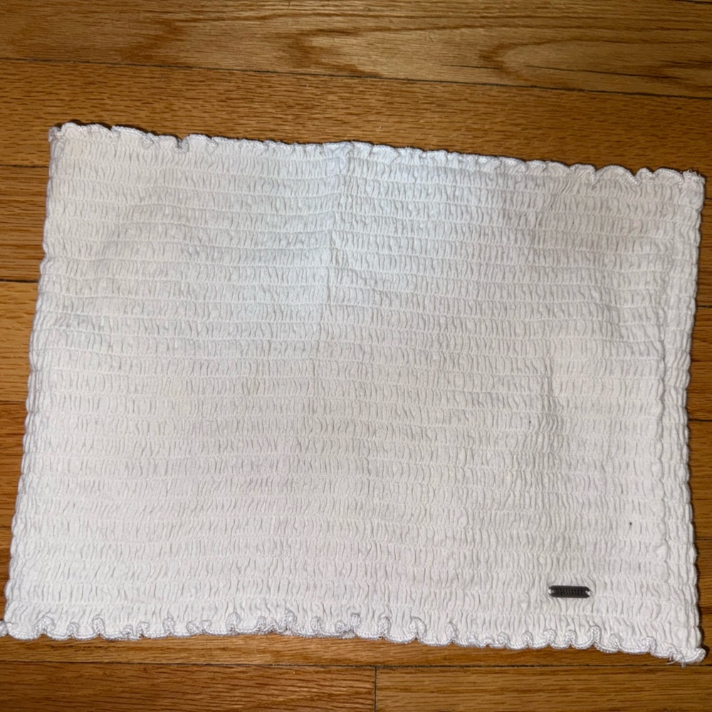 Hollister White Textured tube top